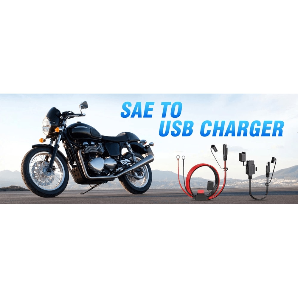 Waterproof Motorcycle SAE To USB Charger Cable 9