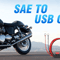 Waterproof Motorcycle SAE To USB Charger Cable 9