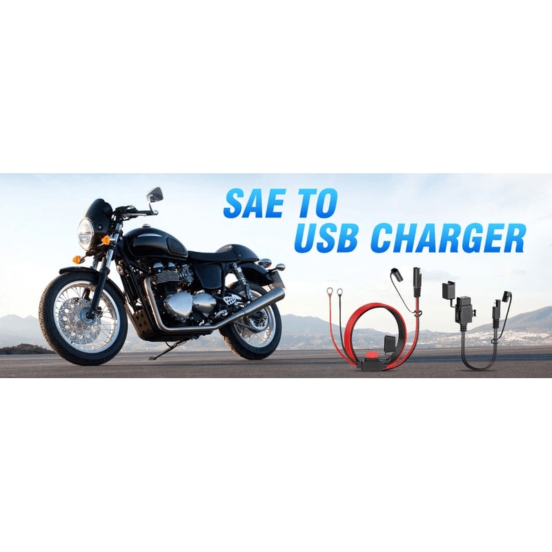 Waterproof Motorcycle SAE To USB Charger Cable 9