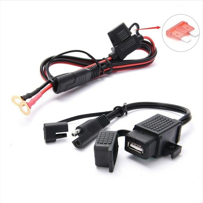 Waterproof Motorcycle SAE To USB Charger Cable 7