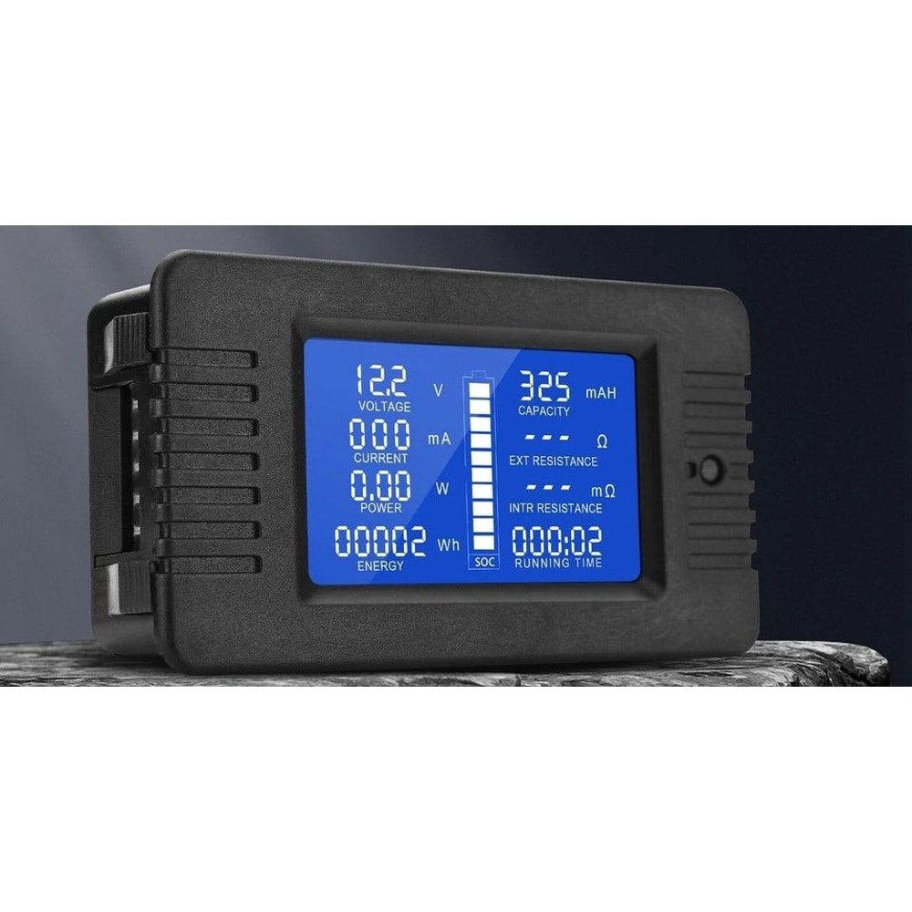 DC Battery Monitor With LCD Voltage Current Meter And Shunt 0