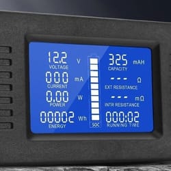 dc battery monitor with lcd voltage current meter and shunt