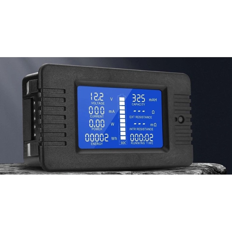DC Battery Monitor With LCD Voltage Current Meter And Shunt 0