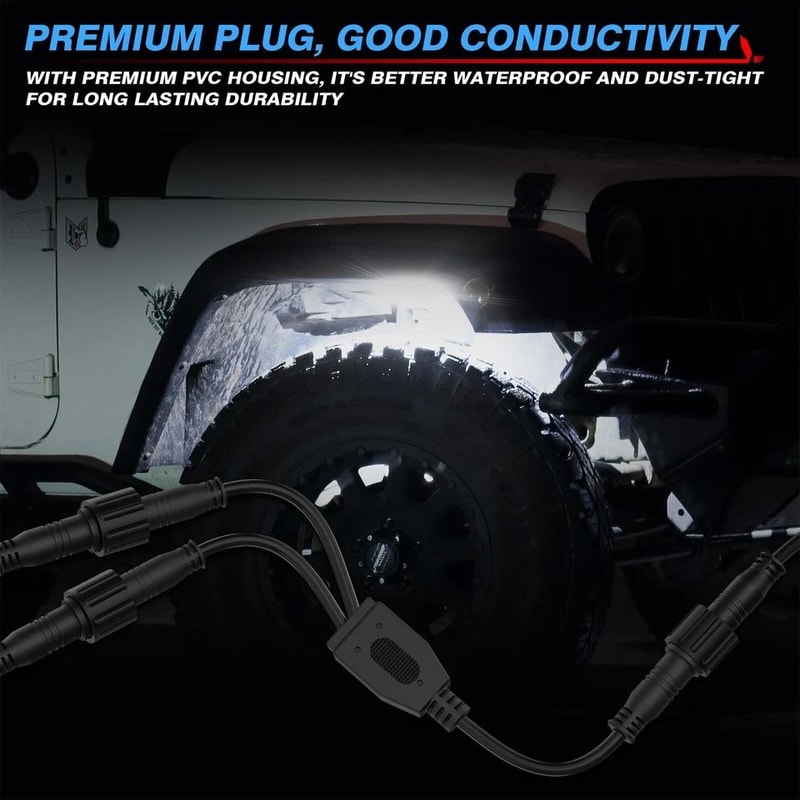 Y Splitter Cable For RGBW Rock Lights 2