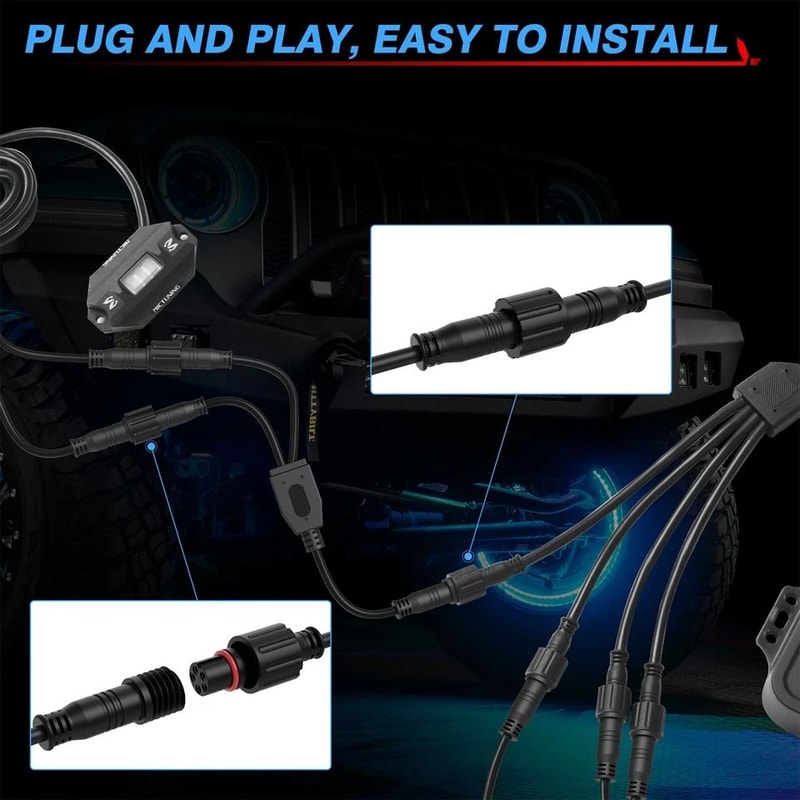 Y Splitter Cable For RGBW Rock Lights 6