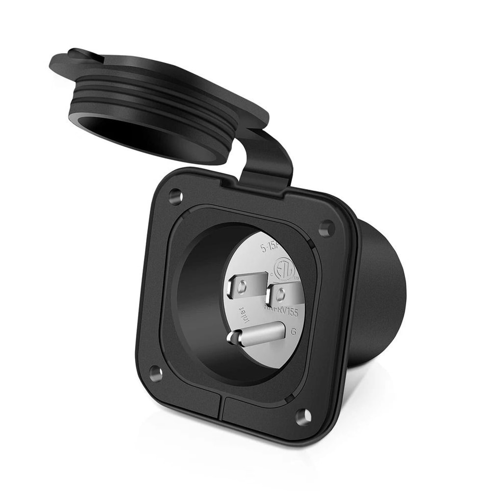 RV Shore Power Inlet With Waterproof Cap 7