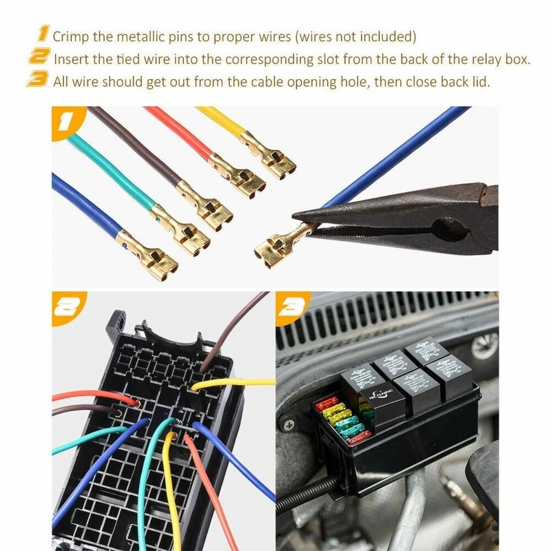Waterproof Fuse Relay Box For Relays And Blade Fuses 1