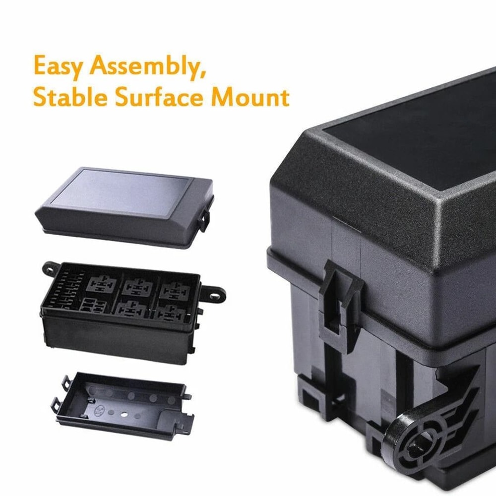 Waterproof Fuse Relay Box For Relays And Blade Fuses 5