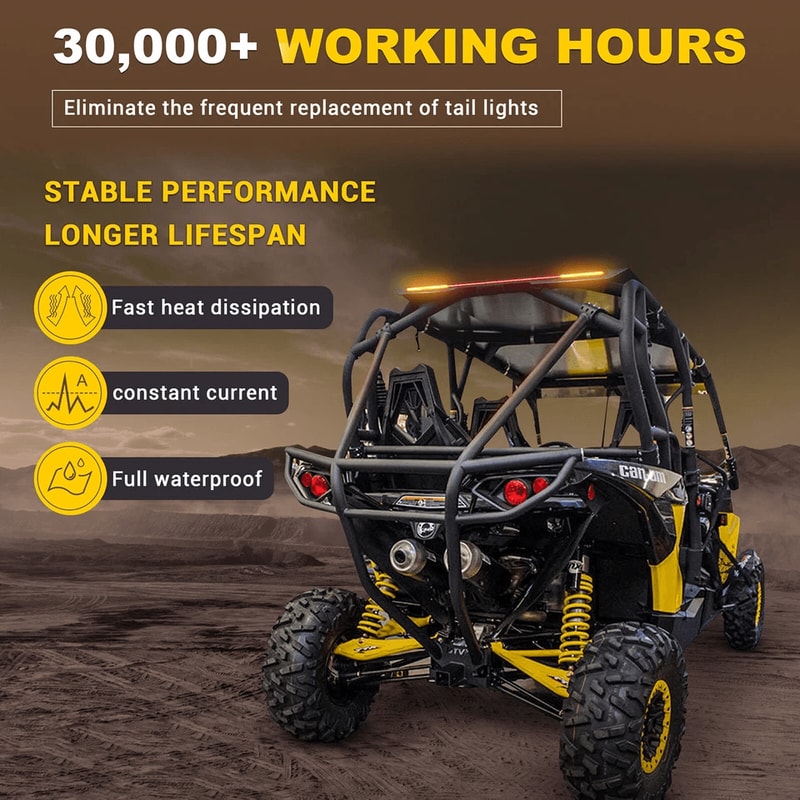 UTV LED Tail Light Strip LED Brake Turn Signal Bar For ATV Golf Cart 14