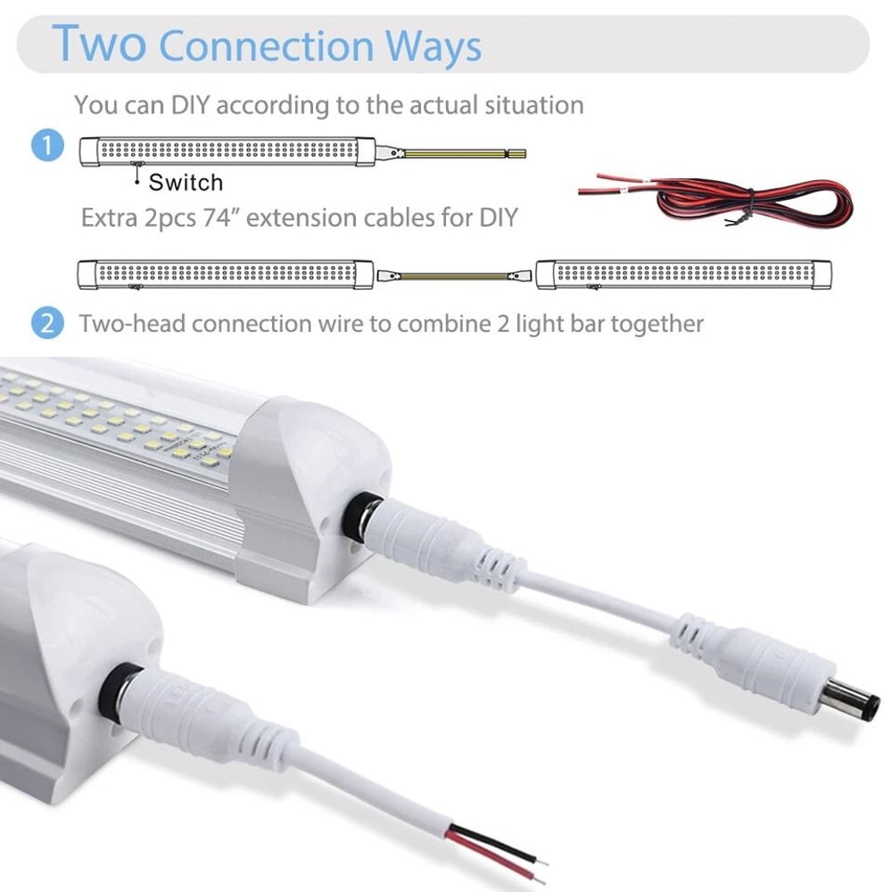 Car Interior LED Light Bar With Switch For RV Truck Boat 6