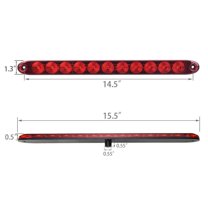 LED Trailer Light Bar Red Stop Turn Tail Brake Lights 5