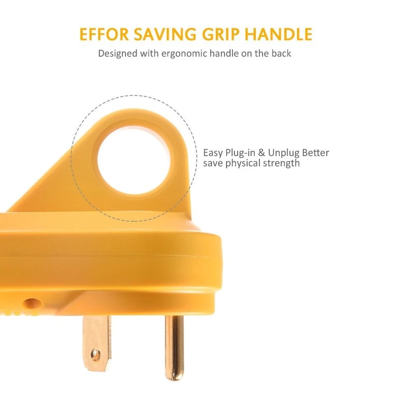 Amp RV Plug NEMA Replacement Connector With Easy Grip Handle 9