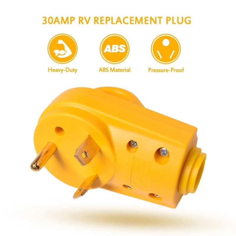 Amp RV Plug NEMA Replacement Connector With Easy Grip Handle 8