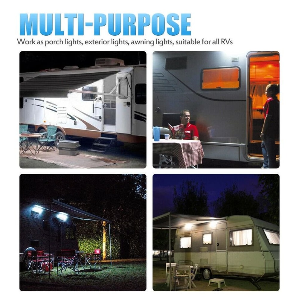 RV LED Porch Light Exterior Utility Awning Lamp 0