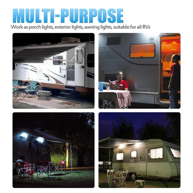 RV LED Porch Light Exterior Utility Awning Lamp 0