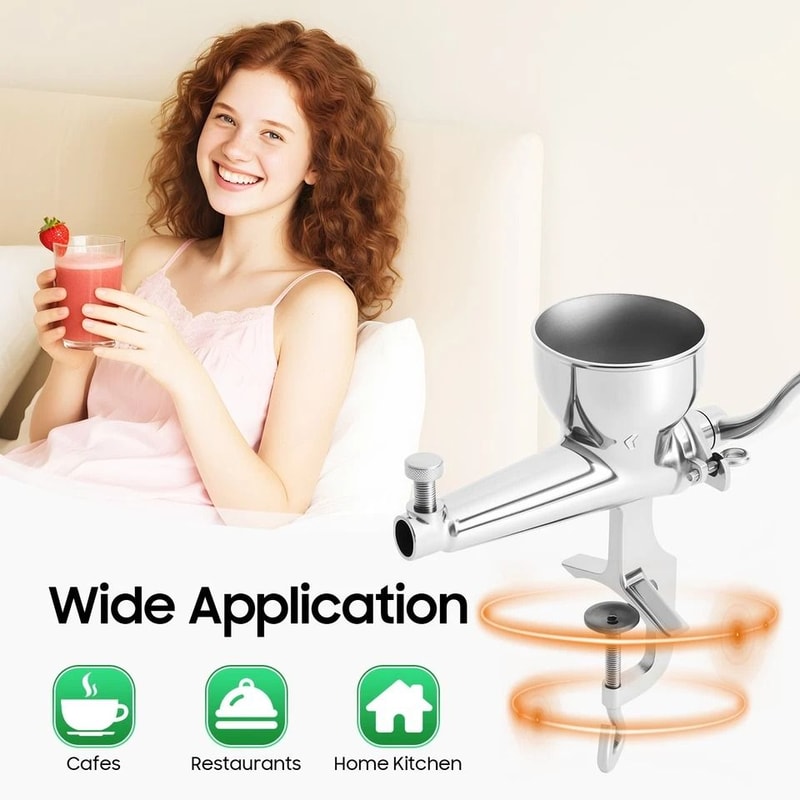 Manual Stainless Steel Wheatgrass Juicer Heavy Duty Hand Crank Fruit Vegetable Extractor 4