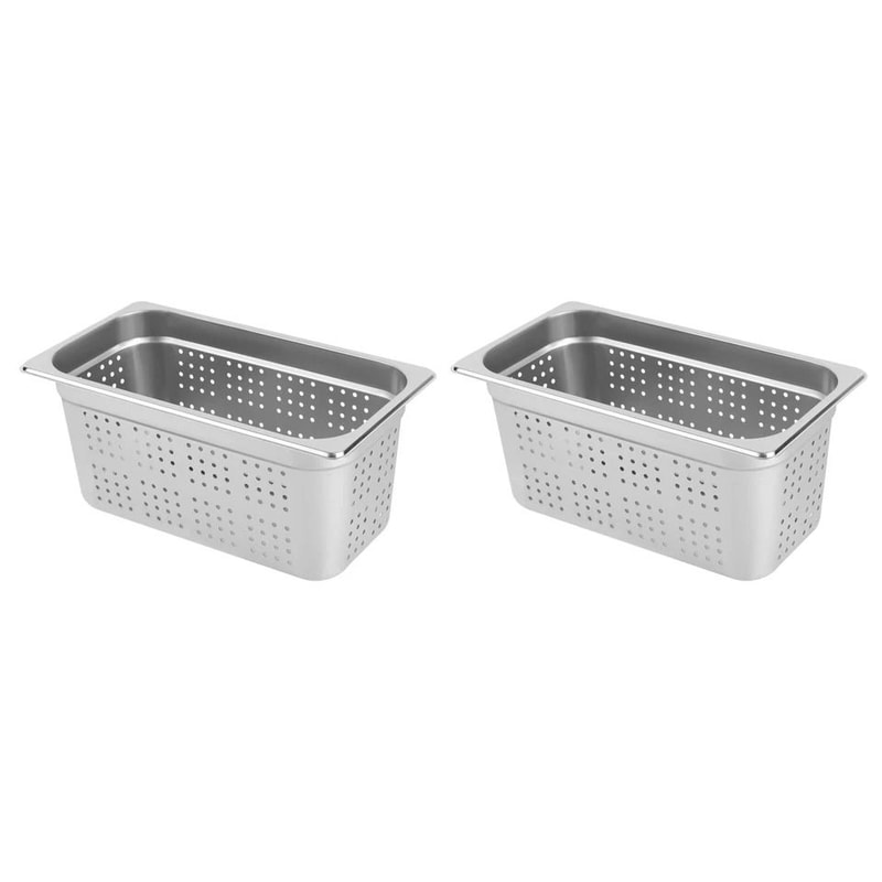 Size Steam Table Pan Deep Perforated Stainless Steel 2