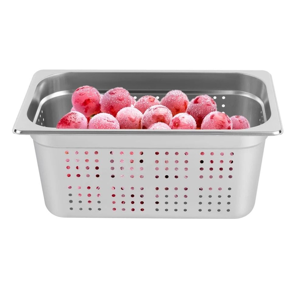 Size Steam Table Pan Deep Perforated Stainless Steel 6
