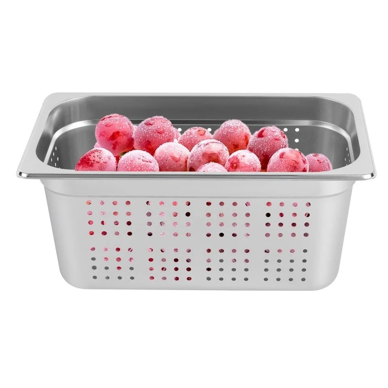 Size Steam Table Pan Deep Perforated Stainless Steel 6