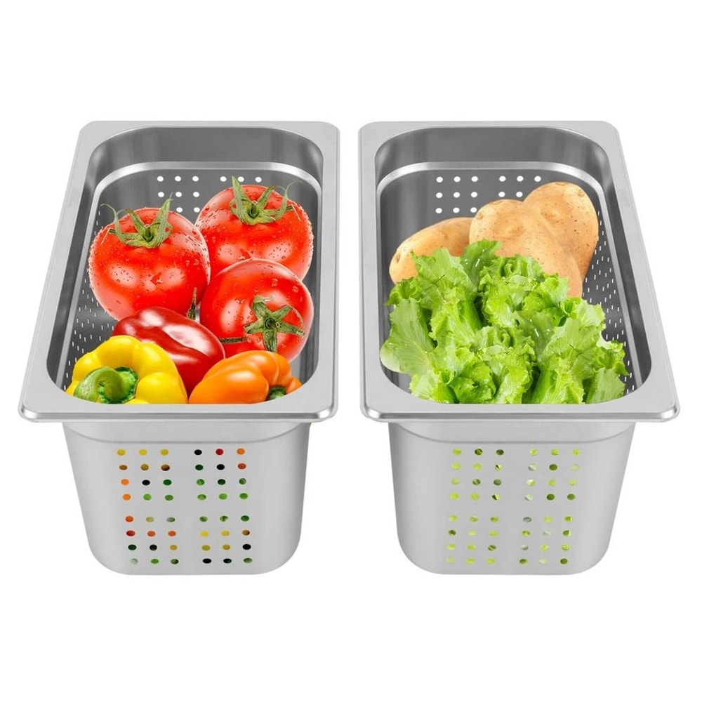 Size Steam Table Pan Deep Perforated Stainless Steel 8
