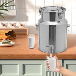 stainless steel beverage dispenser with spigot for milk juice coffee and parties