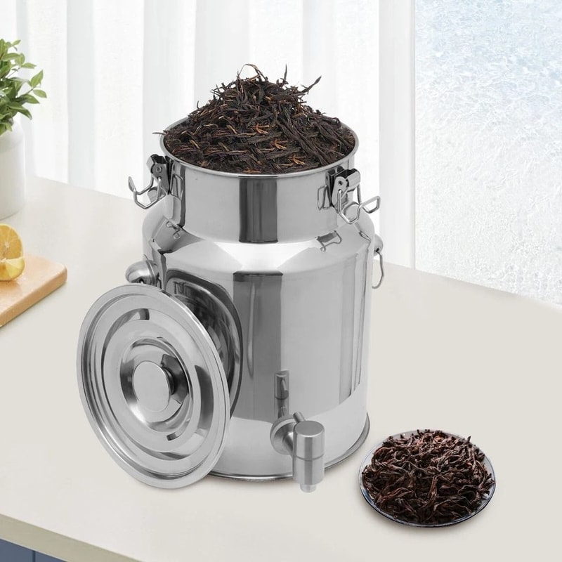 Stainless Steel Beverage Dispenser With Spigot For Milk Juice Coffee And Parties 10