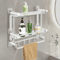 Tempered Glass Bathroom Shelf Wall Mounted Stainless Steel Rack 0