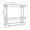 Tempered Glass Bathroom Shelf Wall Mounted Stainless Steel Rack 2