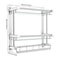 Tempered Glass Bathroom Shelf Wall Mounted Stainless Steel Rack 2