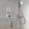 Tempered Glass Bathroom Shelf Wall Mounted Stainless Steel Rack 3