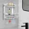 Tempered Glass Bathroom Shelf Wall Mounted Stainless Steel Rack 4