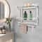 Tempered Glass Bathroom Shelf Wall Mounted Stainless Steel Rack 5