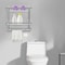 Tempered Glass Bathroom Shelf Wall Mounted Stainless Steel Rack 6