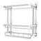 Tempered Glass Bathroom Shelf Wall Mounted Stainless Steel Rack 8