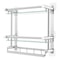 Tempered Glass Bathroom Shelf Wall Mounted Stainless Steel Rack 8