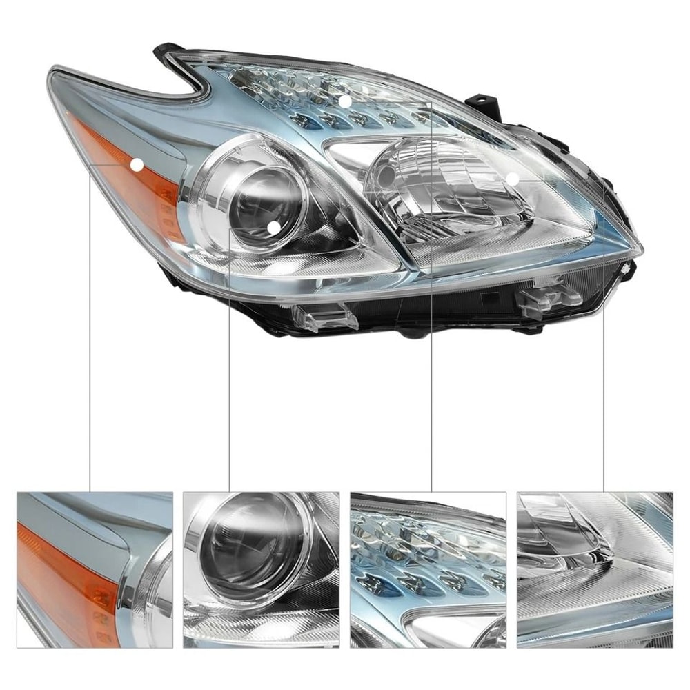 Toyota Prius Right Passenger Side Halogen Headlight Assembly Replacement 2