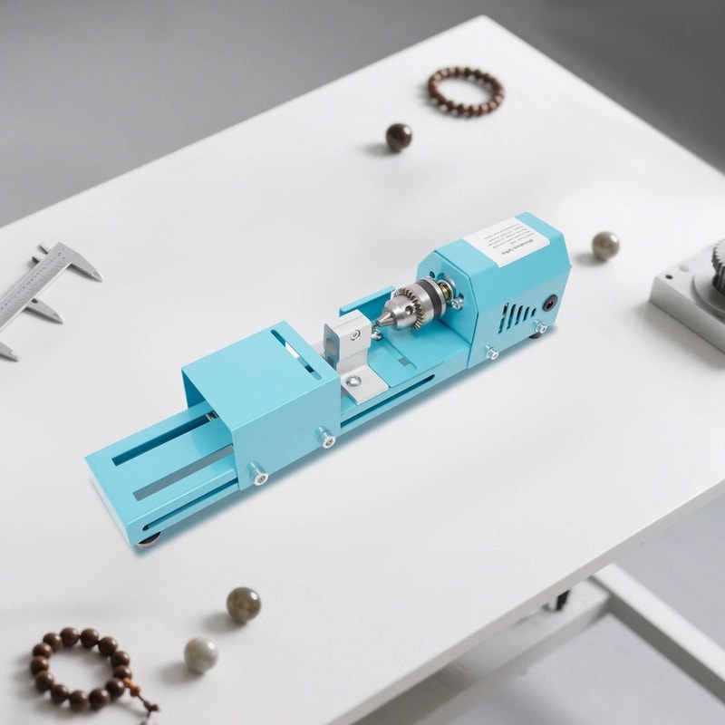 Compact Table Top Lathe Machine For Woodworking Mini Wood Lathe Mill Turn Tool 8