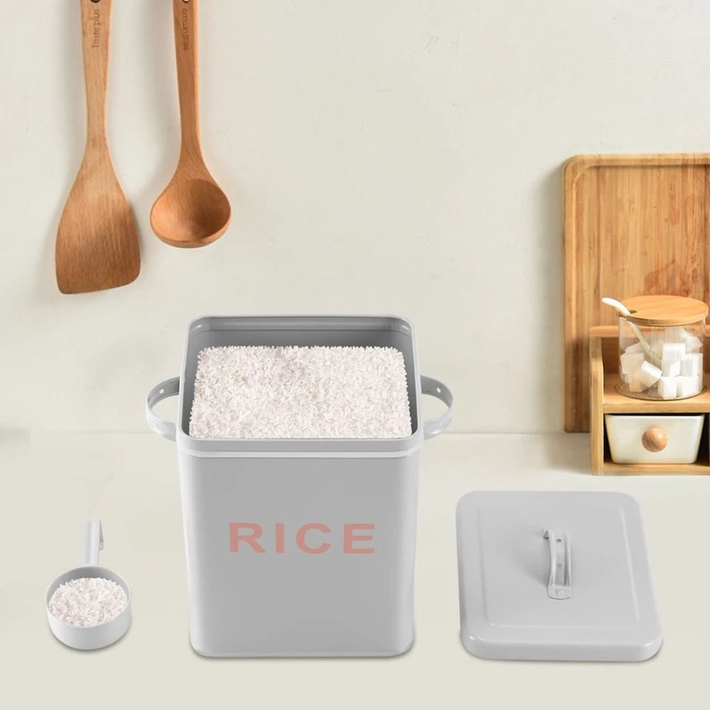 Metal Food Storage Container For Rice Flour Sugar And Pet Food 2