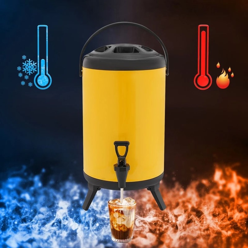 Premium 10L Insulated Beverage Dispenser Hot Cold Drink Server Container 2