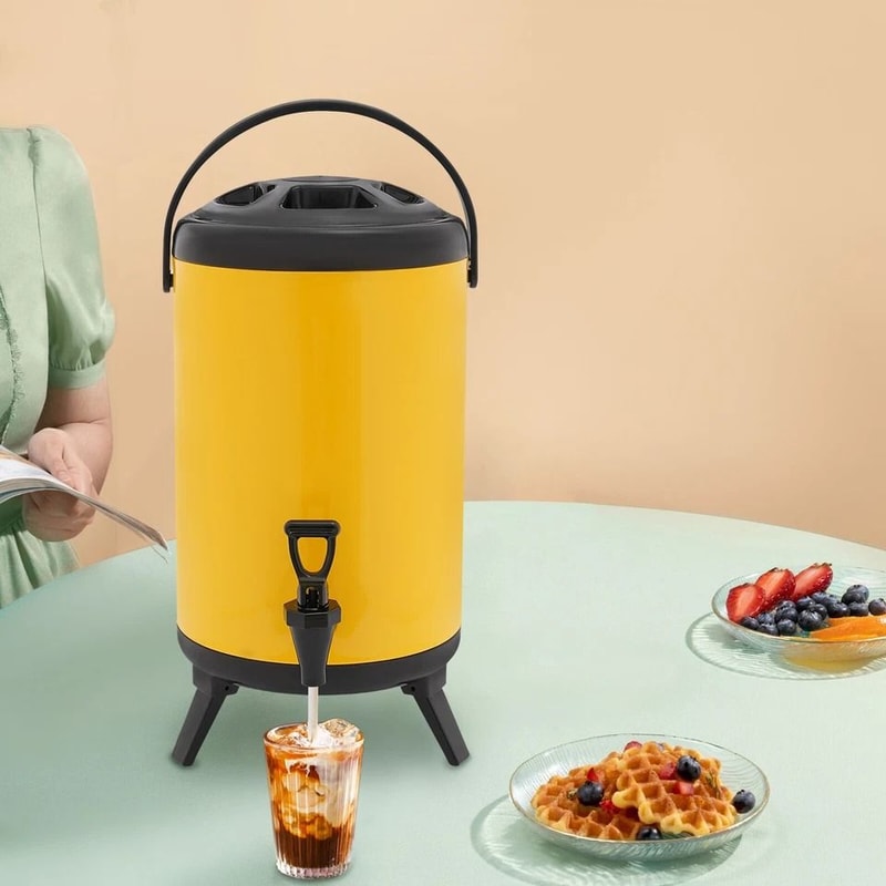 Premium 10L Insulated Beverage Dispenser Hot Cold Drink Server Container 4