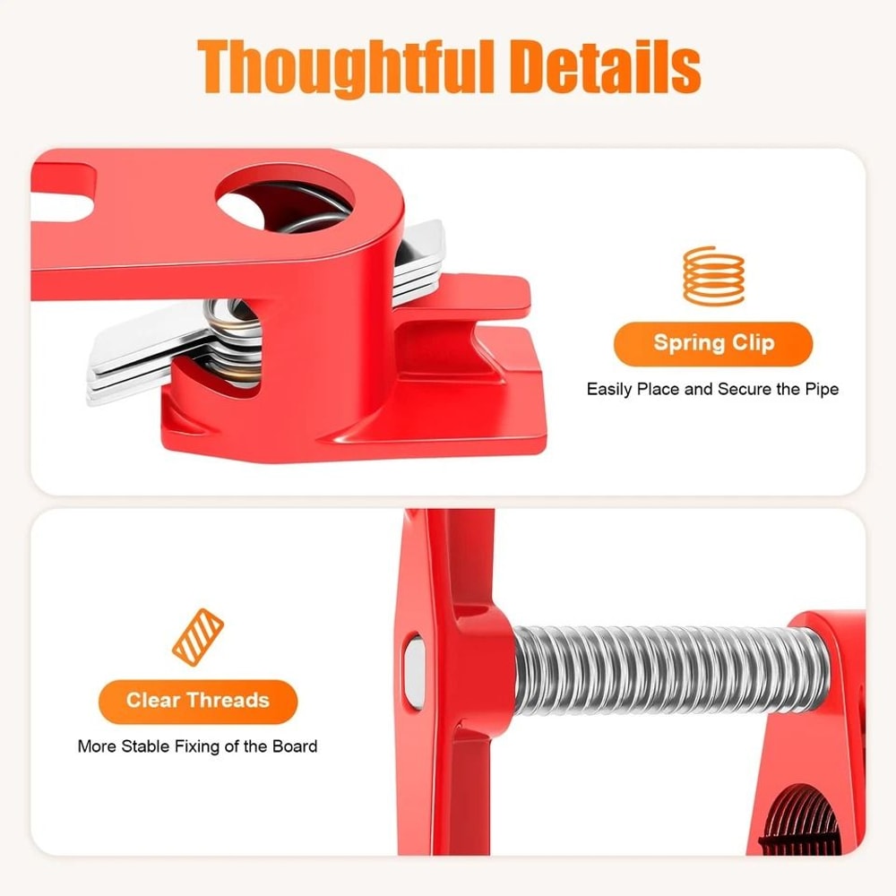 Wood Gluing Pipe Clamps Set Heavy Duty Cast Iron Woodworking Clamps 2