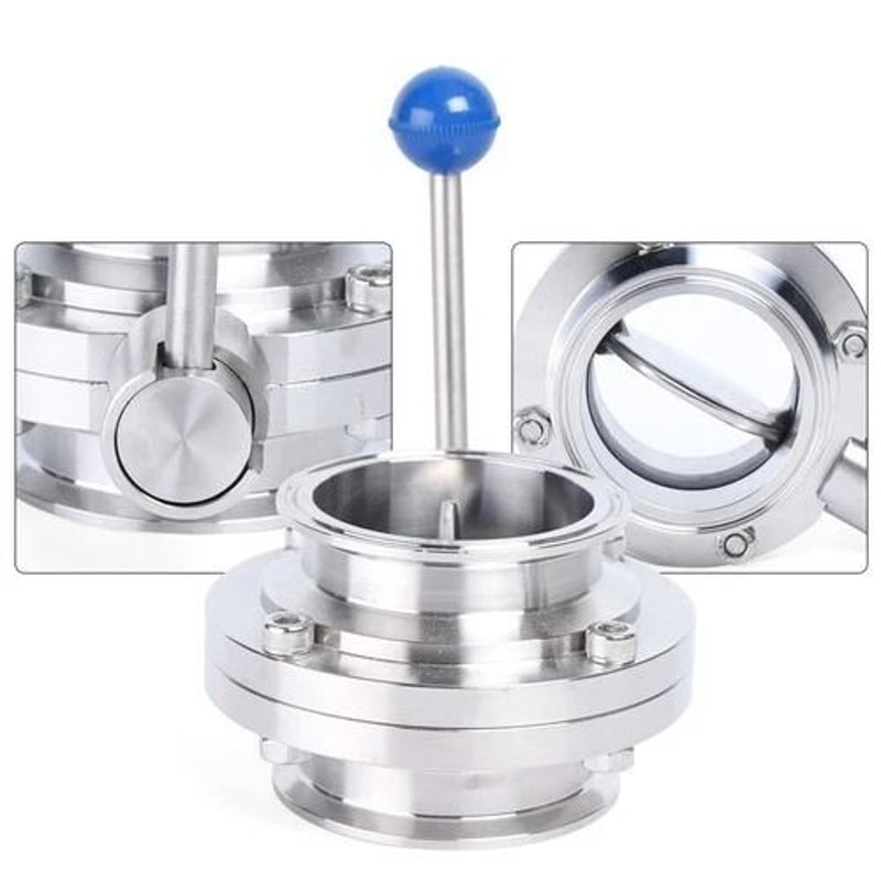 Tri Clamp Butterfly Valve Sanitary Butterfly Valve In Stainless Steel Clover Clamp Design 10
