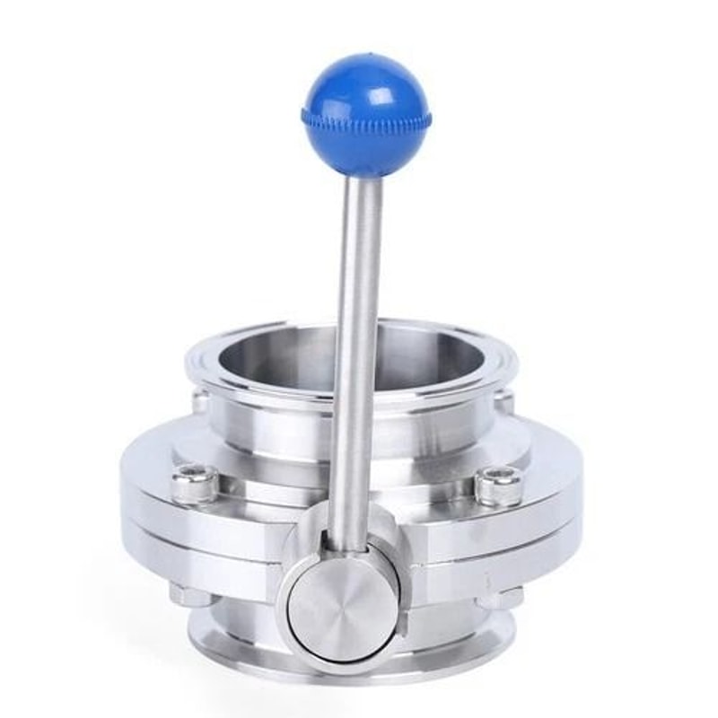 Tri Clamp Butterfly Valve Sanitary Butterfly Valve In Stainless Steel Clover Clamp Design 3