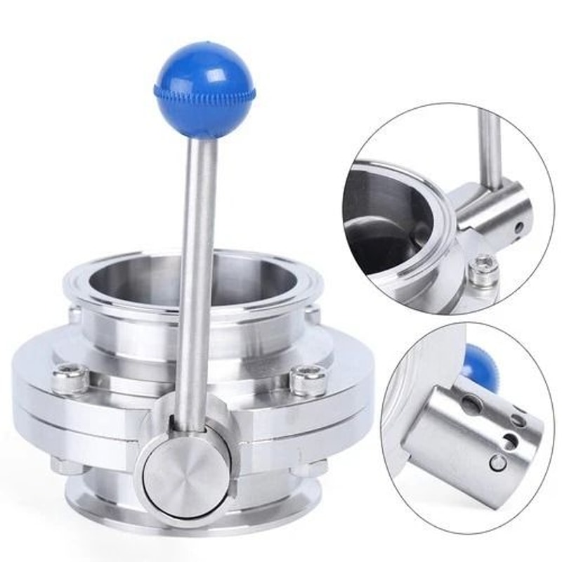 Tri Clamp Butterfly Valve Sanitary Butterfly Valve In Stainless Steel Clover Clamp Design 5