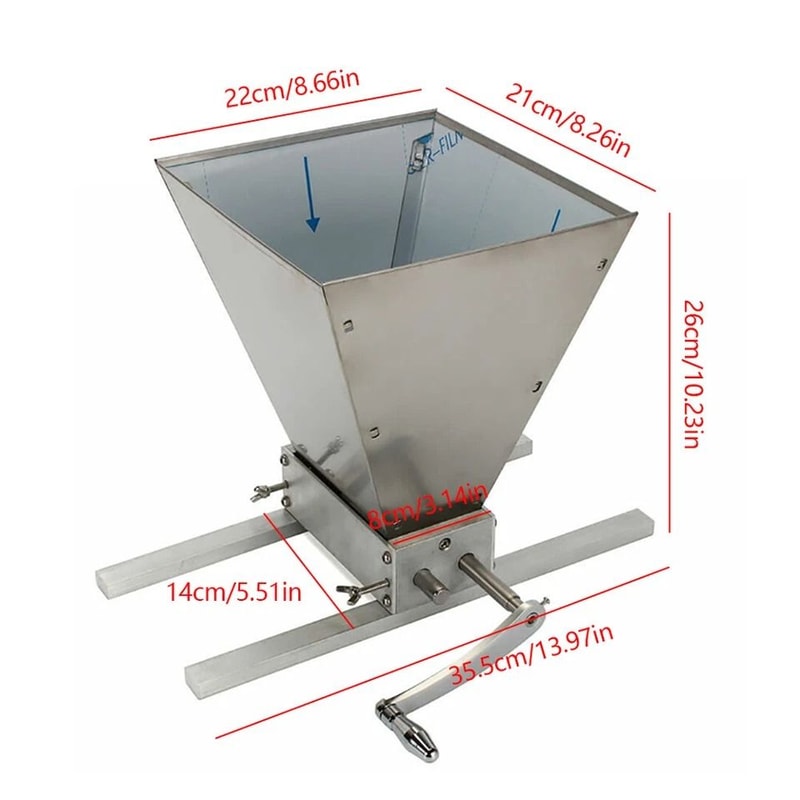 Malt Crusher Grain Mill Manual Barley Grinder For Homebrew Beer Wine Making 1