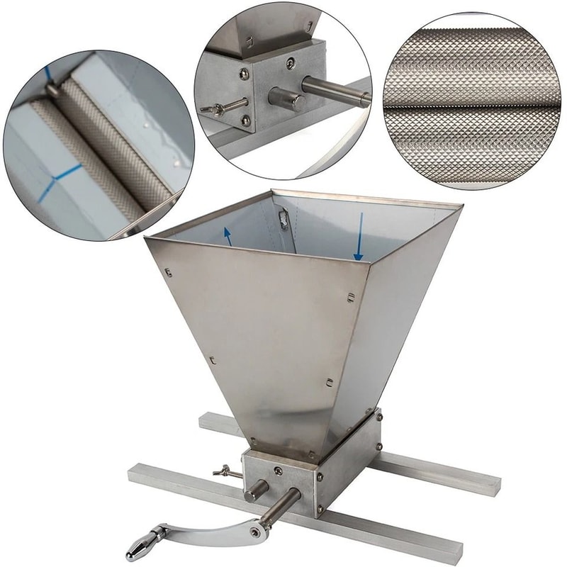 Malt Crusher Grain Mill Manual Barley Grinder For Homebrew Beer Wine Making 2