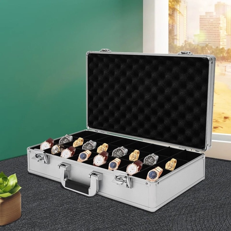 Premium Aluminum Watch Display Briefcase Watch Storage Case Organizer 3