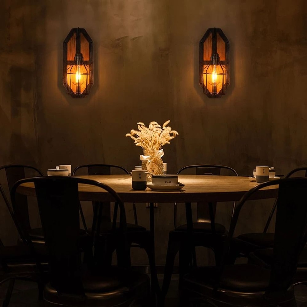 Farmhouse Wall Light Fixture Sconce Vintage Industrial Rustic Metal Wall Lamp 4