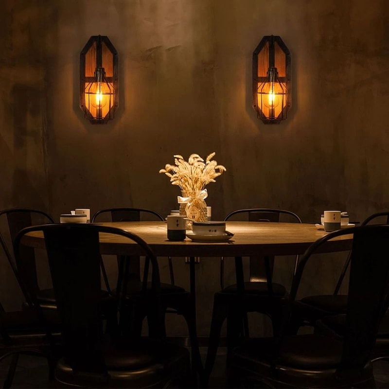 Farmhouse Wall Light Fixture Sconce Vintage Industrial Rustic Metal Wall Lamp 4