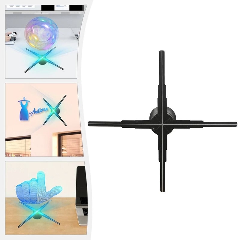 LED Hologram Fan Display Projector With Remote High Impact Visual Advertising 2